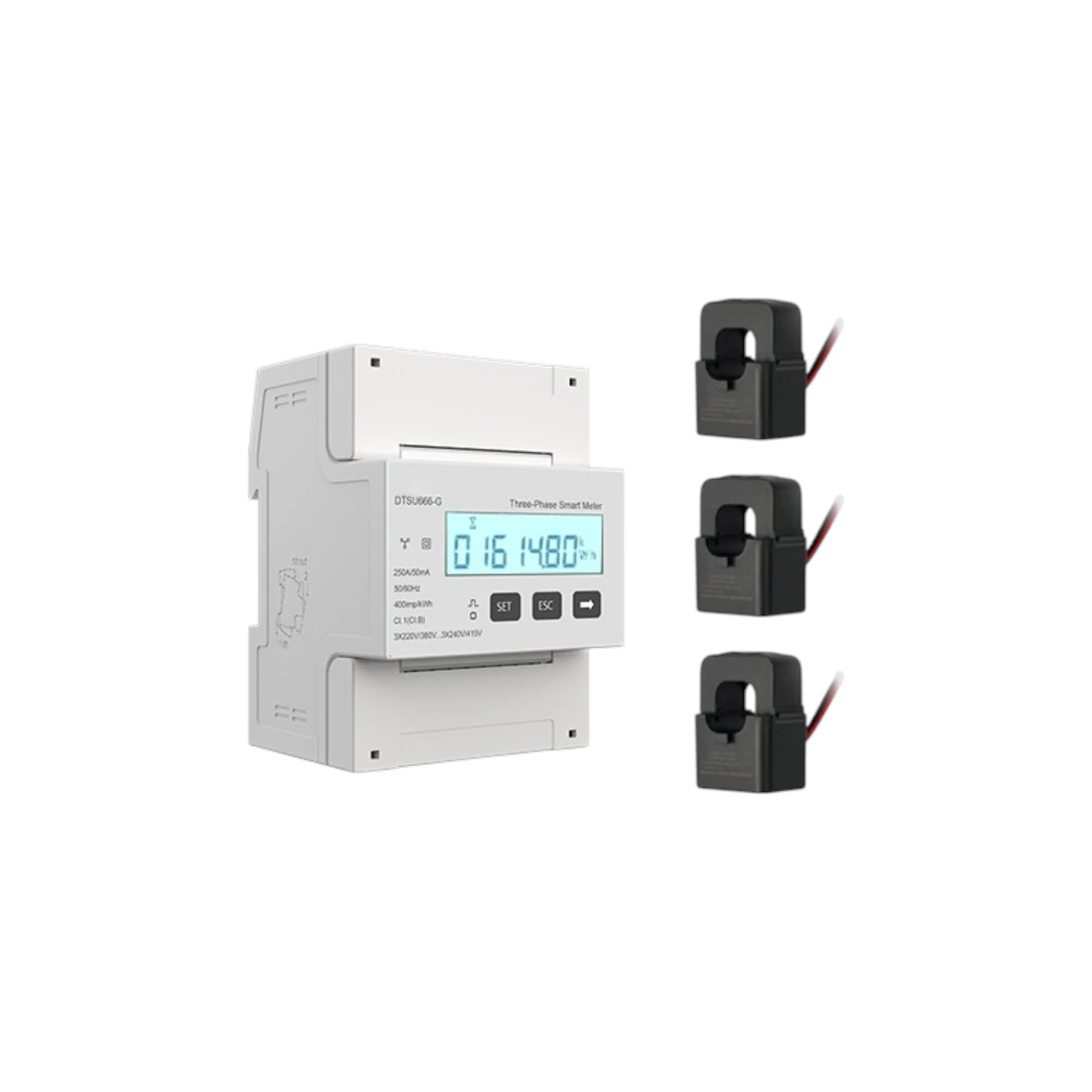 compteur bidirectionnel triphase 3 pinces 120a